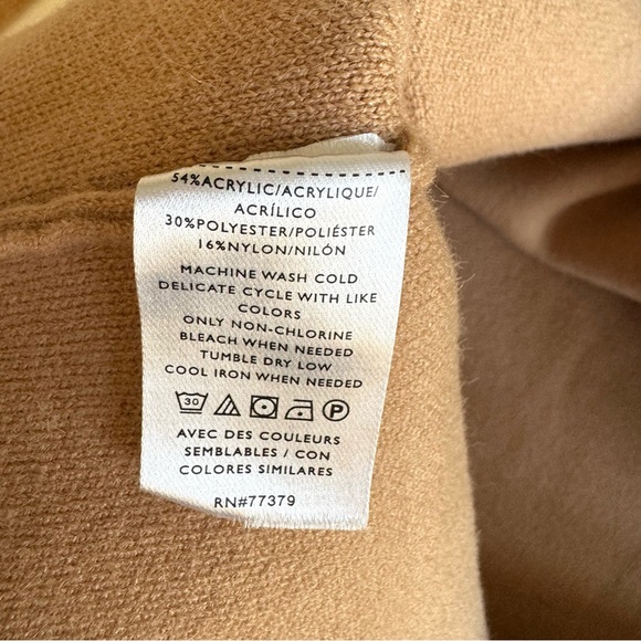 Ann Taylor Sweater Blazer Dominican Sand Sz XS - Picture 7 of 10